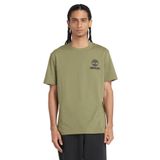 Timberland Erkek Haki Kısa Kollu Tişört M Beden Short Sleeve Back Logo Gr Modeli
