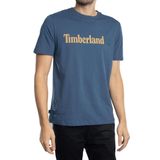 Timberland Erkek tişört, doğrusal logolu, koyu mavi, Koyu mavi, S