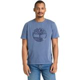 Timberland Garment Dye Logo Graphic Erkek T-Shirt - Mavi