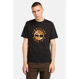 Timberland Holiday Front Graphic SS Siyah Erkek Kısa Kol T-Shirt - Siyah - Lila