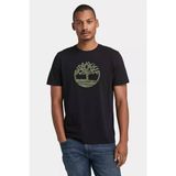 Timberland Kennebec River Camo Tree Logo Short Slee Erkek T-Shirt - XL - Siyah
