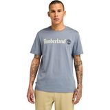 Timberland KENNEBEC RIVER Linear Log Gri Erkek Kısa Kol T-Shirt - Gri - Lila