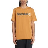 Timberland Linear Logo Erkek Sarı Yuvarlak Yaka Tişört, M