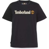 Timberland Linear Logo Erkek Siyah Yuvarlak Yaka Tişört - 2XL