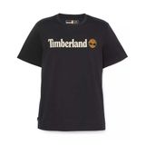 Timberland Linear Logo Erkek Siyah Yuvarlak Yaka Tişört