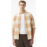 Timberland Midweight Flannel Check Erkek Bej T-Shirt - XL