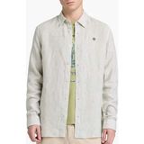 Timberland Mill Brook Linen Striped Regular Erkek Gömlek - Açık Yeşil