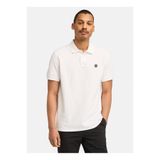 Timberland MILLERS RIVER Pique Short Sleeve Po Beyaz Nakışlı Erkek Polo T-Shirt