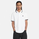 Timberland Mıllers Rıver Tipped Pique Short Sleeve Erkek T-Shirt - Beyaz - XL