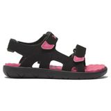 Timberland Perkins Zeile Erkek Çocuk Küçük Çocuk Rip Band Sandalet, Siyah W Br Pnk, 34 EU