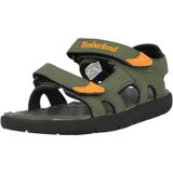 Timberland Perkins Zeile Erkek Çocuk Küçük Çocuk Rip Band Sandalet, Turuncu ile Yeşil Koyu Yeşil, 38 EU