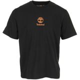 Timberland Print Stack Logo Short Black, erkek tişörtü, Siyah, M