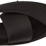 Timberland Seaton Bay Cross Strap Slide erkek sandaleti, Siyah Siyah Deri, 43 EU