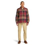 Timberland Sherpa Lined Plaid Erkek Klasik Yaka Gömlek, Çok Renkli, XXL