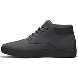 Timberland Siyah Deri Mıd Lace Up Sneaker Düz Bot Rahat Taban Özelliği ile Erkekler İçin