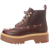Timberland Stone Street Mid Lace Up TB0A27YZEIW1 Burgundy Bordo Deri Kadın Bot