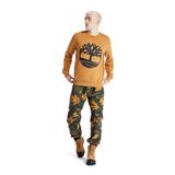 Timberland TB0A2BJ8P571 YC Core Tree Logo O Yaka Regular Fit Baskılı Sarı Erkek Sweatshirt