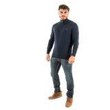 Timberland Tb0A2Bmx Williams River Cotton Yd 1/4 Zip Sweater Lacivert Erkek Sweatshirt, Z021 DARK SAPPHIRE/DARK DENIM, M