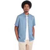 Timberland TB0A2DCC Mavi Linen Erkek Kısa Kollu Gömlek