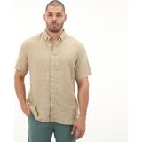 Timberland TB0A2DCCDH41 Timberland Linen Short Sleeve Shirt Erkek T-Shirt Haki