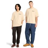 Timberland TB0A5MQR2601-Outdoor Graphic Tee Bej Yuvarlak Yaka Baskılı Erkek T-Shirt