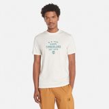Timberland TB0A5UF7CM91 Front Graphic Short Sleeve Tee Erkek Beyaz T-Shirt