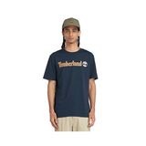 Timberland TB0A5UPQ4331 Mavi Kennebec River Linear Logo Erkek Günlük Tişört
