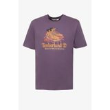 Timberland TB0A6DJ1ENX1-Front Boot Graphic Tee Mor Bisiklet Yaka Normal Baskılı Erkek T-Shirt