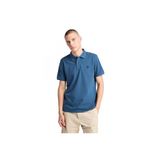 Timberland Tb0A6Vdp Millers River Pique Sleeve Polo Mavi Erkek T-Shirt, 288 DARK DENIM, S