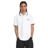 Timberland Tipped Pique Short Sleeve Polo Erkek T-Shirt TB0A5W4Y1001 Beyaz XXL