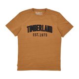 Timberland Tişört Modern Wash Brand Carrier Erkek Sarı Yuvarlak Yaka Tişört