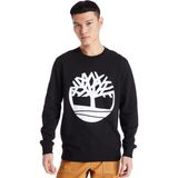 Timberland Tree Logo Crew Neck Erkek Siyah Sweatshirt TB0A2BJ8N921 - 2XL - Siyah - Beyaz