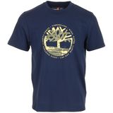 Timberland Tree Logo Lake House Graphic Tee T-Shirt, M, B0A5MVR4511-R, Lacivert, Erkek