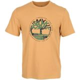Timberland Tree Logo Lake House Graphic Tee T-Shirt, S, B0A5MVREH31-R, Kahve, Erkek