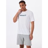 Timberland UV-PROTECTION LOGO SHORT SLEEVE TEE Beyaz Bisiklet Yaka Regular Fit Baskılı Erkek T-Shirt