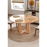Timber's Team -Alin- Moonty Masif Ahşap Yemek Masası - 130 x 130
