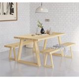 Timber's Team MAREL-Ahşap Doğal Kütük Yemek / Toplantı / Çalışma Masası - 80 x 120
