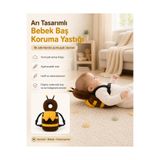 Timburly Arı Tasarımlı Figürlü Bebek Baş Bel Sırt Koruma Yastığı Darbe Önleyici Yastık Ayarlanabilir Askılı Peluş Sırt Destek Yastığı Bebek Yürüme Arkadaşı İlk Adım Yastığı