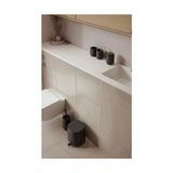Time Banyo Için Çöp Kutusu, Küçük Kozmetik Kovası, Kapaklı Çöp Kutusu, Çap 20,8 Cm, Yükseklik 27,5 Cm, Kapasite 3 Litre, Siyah - 000-Siyah - Option-1