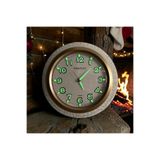 Time Gold Fosforlu 3D Bombeli Cam Sessiz Akar Saniye Duvar Saati Çap 35 cm Eskitme