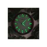 Time Gold Fosforlu 3D Bombeli Cam Sessiz Akar Saniye Duvar Saati Gümüş Çap 28 cm