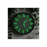 Time Gold Fosforlu 3D Bombeli Cam Sessiz Akar Saniye Duvar Saati Siyah Çap 28 cm