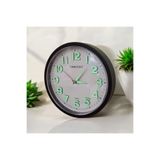 Time Gold Fosforlu 3D Kabartma Rakam Mini Küçük Saat Duvar Saati Çap 22 Cm Siyah