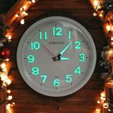 Time Gold Fosforlu Duvar Saati Oval Şekil 22 cm Plastik Materyal Modern Tasarım