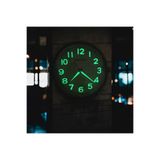 Time Gold Fosforlu Kabartma Rakam Küçük Çocuk Odası Yeşil Duvar Saati Çap 22 cm