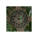 Time Gold Fosforlu Karanlıkta Parlayan Sessiz Akar Saniye Duvar Saati Gümüş 28 cm