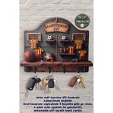 time in a tin retro 1960 2D Ahşap Duvar Askısı Anahtarlık Retro Sarı Kırmızı Forma Futbol Dekoratif Duvar Anahtar Askısı