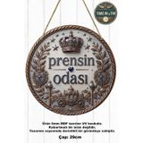 Time in a Tin Retro 1960 Bebek Kapı Süsü - Prensin Odası 3D Etkili Vintage Erkek Bebek Odası Kapı Süsü - 5Mm Mdf (29 Cm)