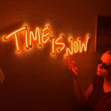 Time Is Now Neon Metal Duvar Sanatı, Led Tabela, Neon Tabela, Neon Işık, Neon Dekor, Neon Duvar Sanatı, Oturma Odası Işığı, Alıntı Neon Tabela, Motive İşaretler (Uzaktan Kumandalı)