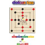 Time Table Ahşap 9 Taş 3 Taş Akıl, Zeka ve Strateji Oyunu (Dokuztaş, Dokuz Taş) 2li